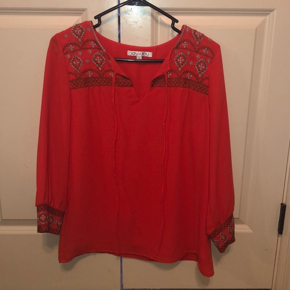 Red blouse